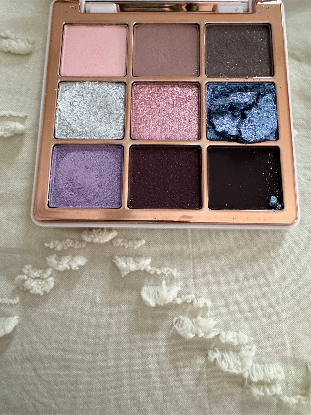 Sugar 9-Color Eyeshadow Palette – Pink, Purple, Blue, Silver, Brown